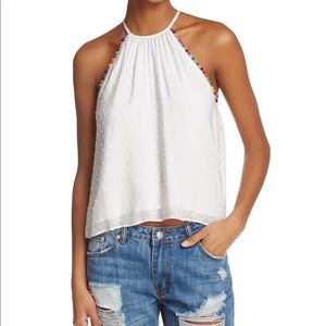 Honey Punch white Pom Pom tank